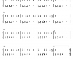 热血颂钢琴简谱-数字双手-廖昌永