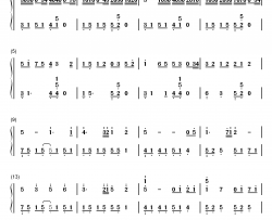 三葉の通学钢琴简谱-数字双手-RADWIMPS