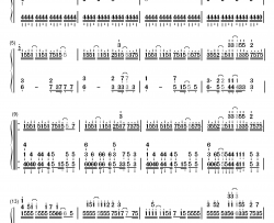 ふわふわ♪钢琴简谱-数字双手-牧野由依