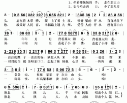 陕北人简谱(歌词)-刘建东演唱-秋叶起舞记谱上传