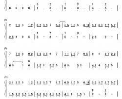 深海少女钢琴简谱-数字双手-东京塔子 RandF