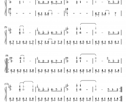 不思议の国のアリス钢琴简谱-数字双手-东方Project