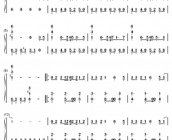 想念钢琴简谱-数字双手-梁博