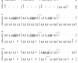 好想好想你钢琴简谱-数字双手-邓紫棋