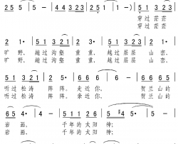 不老的太阳神简谱-陈韦云词/张弛、高建堂曲