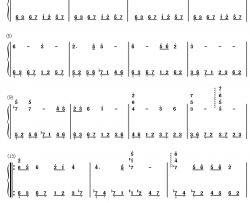 红颜劫钢琴简谱-数字双手-姚贝娜