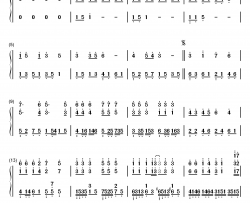 世上只有钢琴简谱-数字双手-容祖儿