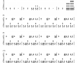 中国话钢琴简谱-数字双手-S.H.E