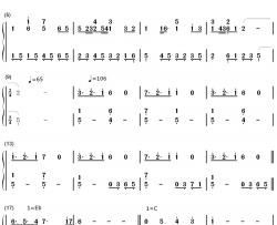 突然钢琴简谱-数字双手-FIELD OF VIEW