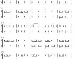 惊鸿一面钢琴简谱-数字双手-许嵩 黄龄