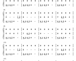 花儿落了钢琴简谱-数字双手-林海