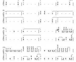 さよならごっこ钢琴简谱-数字双手-amazarashi