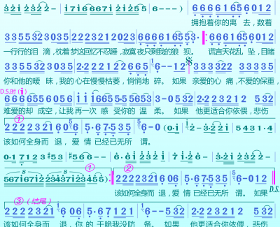 拥抱你而去简谱(歌词)-张北北演唱-谱友成成记谱上传