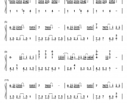 单向箭头钢琴简谱-数字双手-双笙