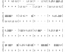 梁祝钢琴简谱-数字双手-何占豪 陈钢