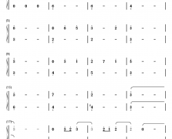 看钢琴简谱-数字双手-陆虎