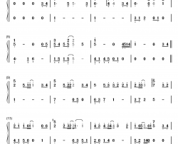 缺口钢琴简谱-数字双手-庾澄庆