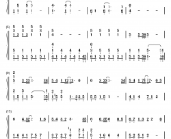 不说再见钢琴简谱-数字双手-S.H.E