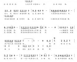 再唱东方红简谱(歌词)-谱友朝乐蒙上传