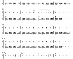 巨鹿钢琴简谱-数字双手-华晨宇