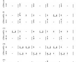 相约卡农钢琴简谱-数字双手-林隆璇