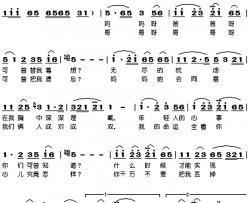 马兰恋歌简谱-陈侣白、杉夫洛译词词/陈侣白、高鸣配歌曲葛军-