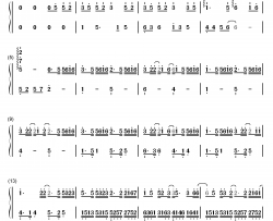 去年夏天钢琴简谱-数字双手-王大毛