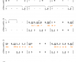 盛开钢琴简谱-数字双手-胡歌