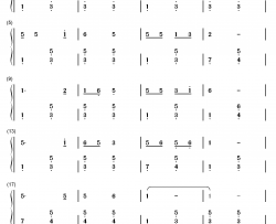 外婆桥钢琴简谱-数字双手-儿歌