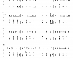 爱很简单钢琴简谱-数字双手-陶喆