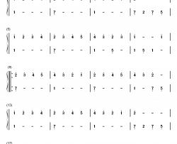 练习曲33钢琴简谱-数字双手