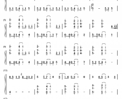 青いベンチ钢琴简谱-数字双手-テゴマス Tegomass