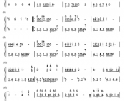 落叶归根钢琴简谱-数字双手-王力宏