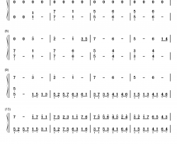 Hosiku星屑钢琴简谱-数字双手-藤岛裕之AI