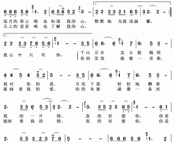 真的好想你简谱(歌词)-周冰倩演唱-王wzh曲谱