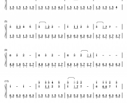 虫儿飞钢琴简谱-数字双手-郑伊健