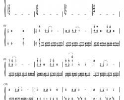 赤い花白い花钢琴简谱-数字双手-早见沙织