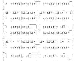 爱殇钢琴简谱-数字双手-小时