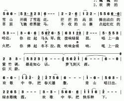 欢歌中华简谱(歌词)-彭高平演唱-秋叶起舞记谱上传