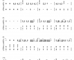 爱的勇气钢琴简谱-数字双手-曲婉婷