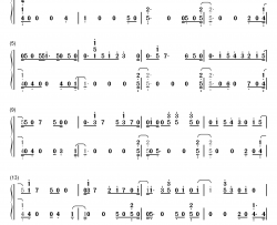 Power钢琴简谱-数字双手-EXO