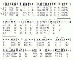 梦里草原简谱(歌词)-巴特尔演唱-秋叶起舞记谱上传