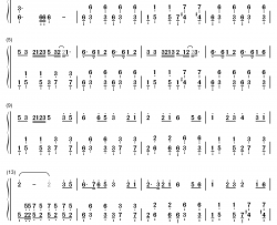 Monody钢琴简谱-数字双手-猎豹移动公司