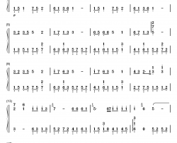 不再见钢琴简谱-数字双手-陈学冬