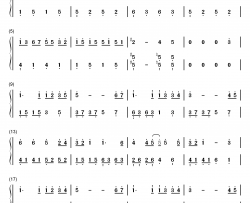 一双手钢琴简谱-数字双手-林奕匡