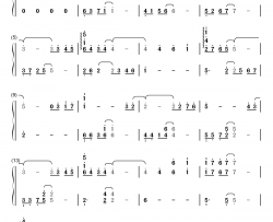 一阵の风钢琴简谱-数字双手-eufonius