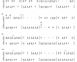 童年钢琴简谱-数字双手-罗大佑