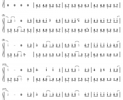 甜甜咸咸钢琴简谱-数字双手-赵芷彤