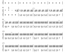 Joshua钢琴简谱-数字双手-October