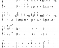 END THEME钢琴简谱-数字双手-天门